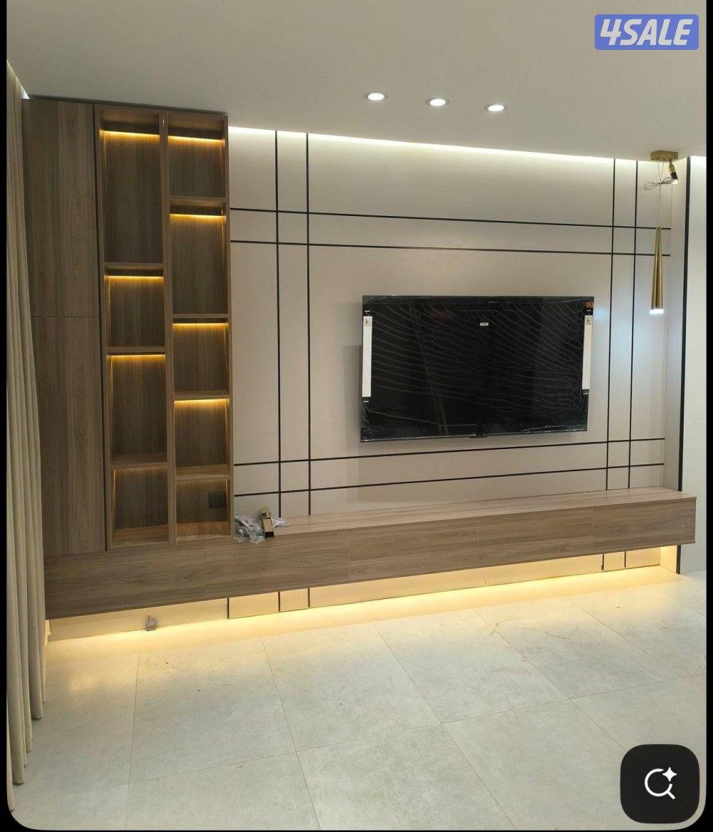 ديكورات خشب طولت بديل خشب بديل رخام شيابرد جام وجار خلفي تلفزيون اصباغ1