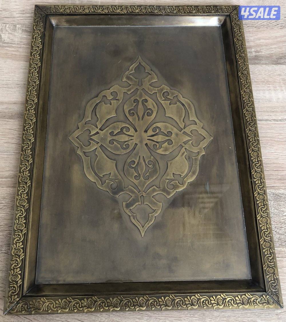 صواني نحاس للضيافه شغل يدوي وخشب وإكرليك وصينية فضة2