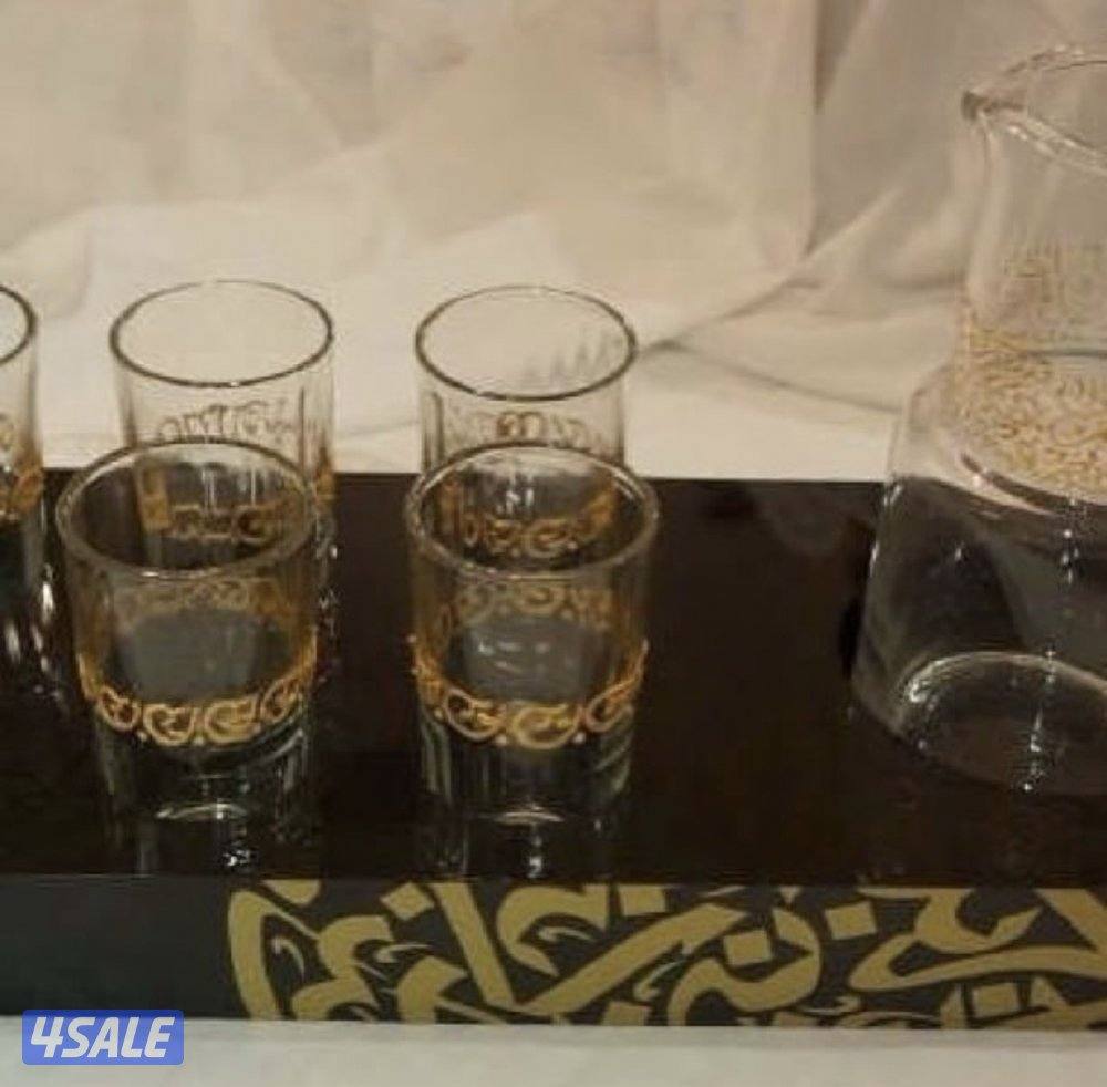 صواني نحاس للضيافه شغل يدوي وخشب وإكرليك وصينية فضة3