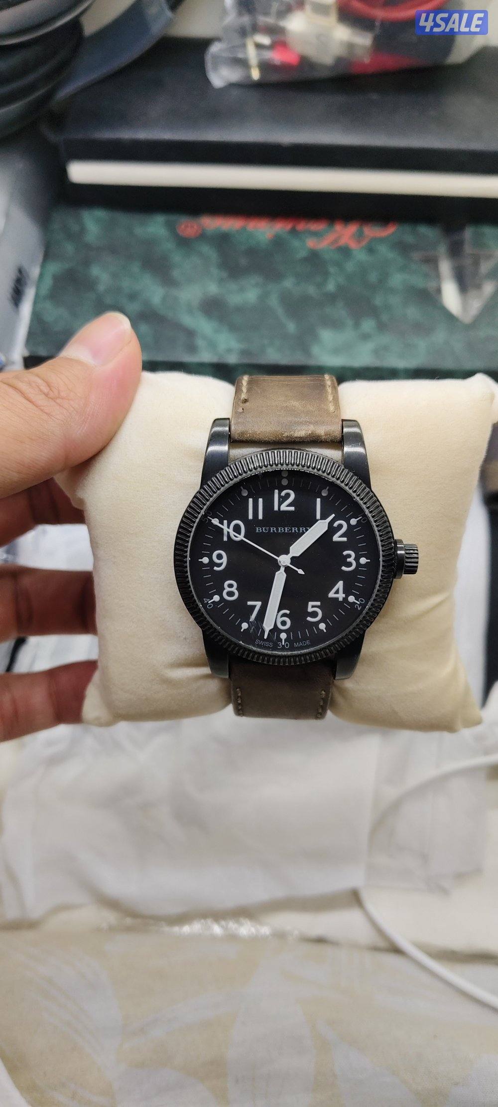 Burberry BU7806
Burberry Military Black Dial luminous HandsTan Leather1