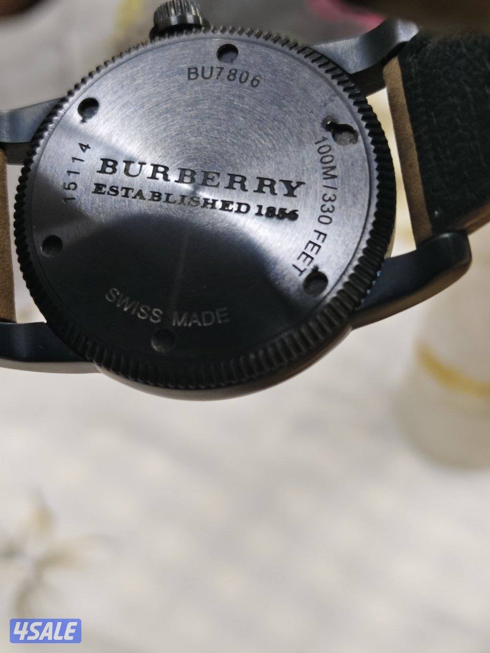 Burberry BU7806
Burberry Military Black Dial luminous HandsTan Leather9