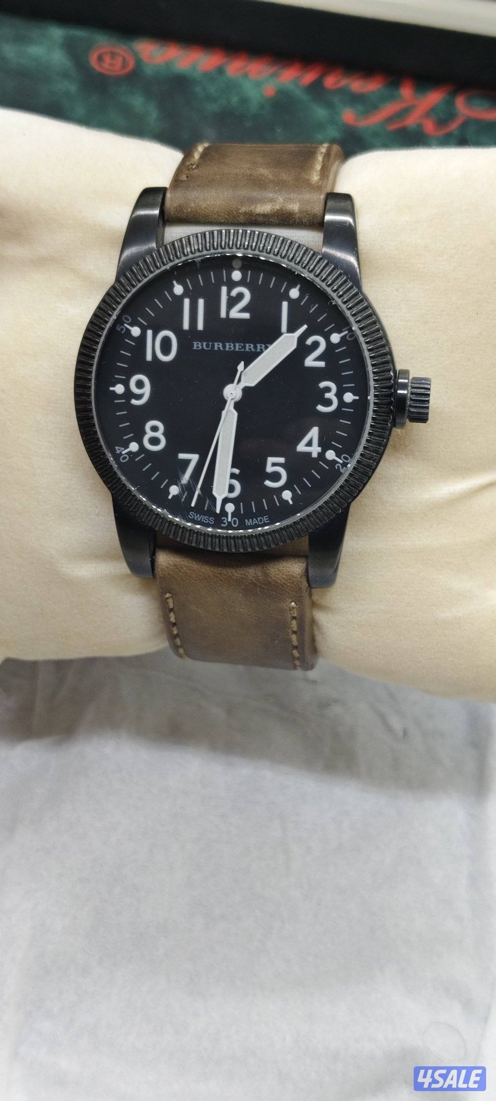 Burberry BU7806
Burberry Military Black Dial luminous HandsTan Leather10