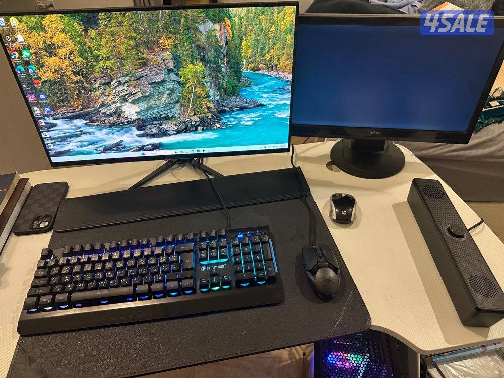 للبيع كمبيوتر قيمنق كامل المواصفات وشاشتين بسعر مناسب0