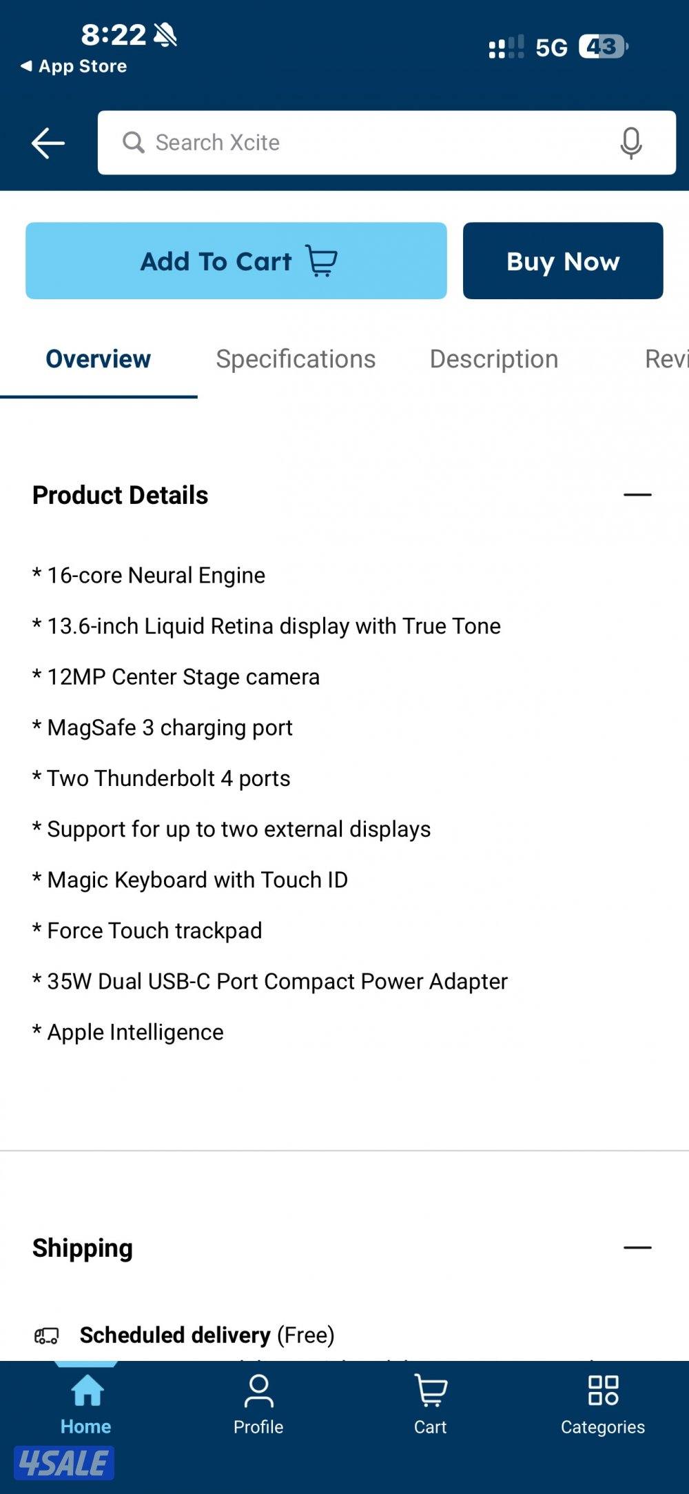 MACBOOK AIR M4 16GB RAM 512GB0