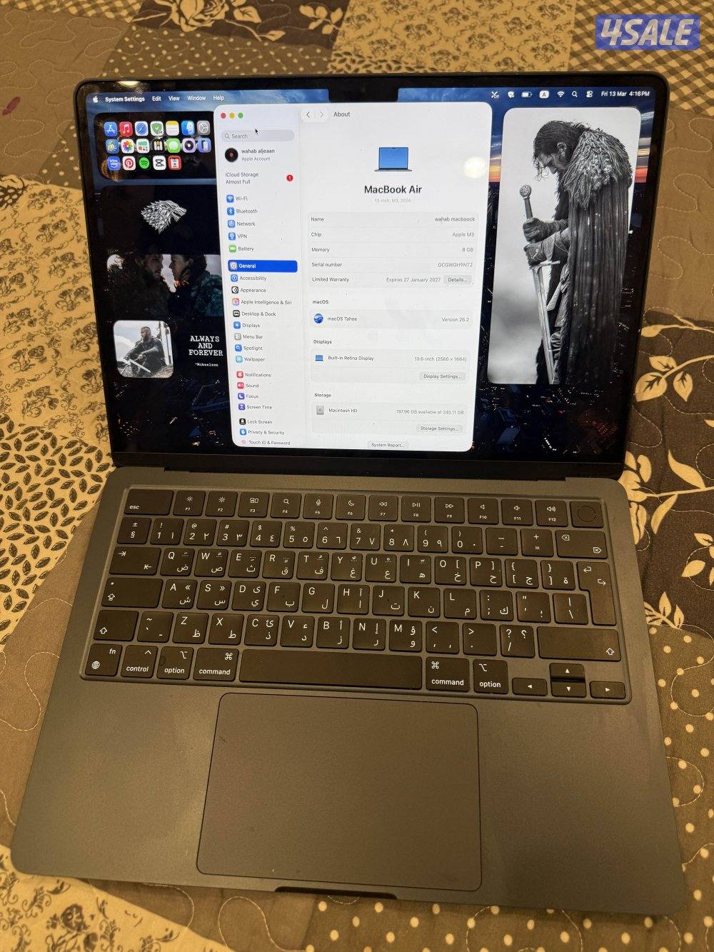 ماك بوك اير m3 كلحي نظيف3