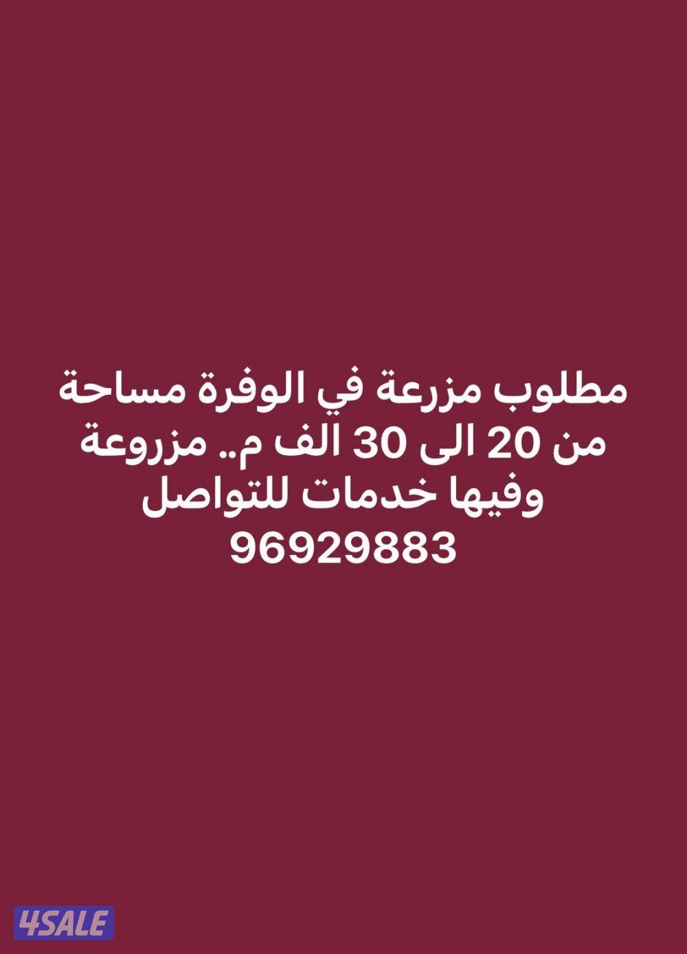 مطلوب مزرعه بالوفره من 20 الى 30 الف مزروعه0
