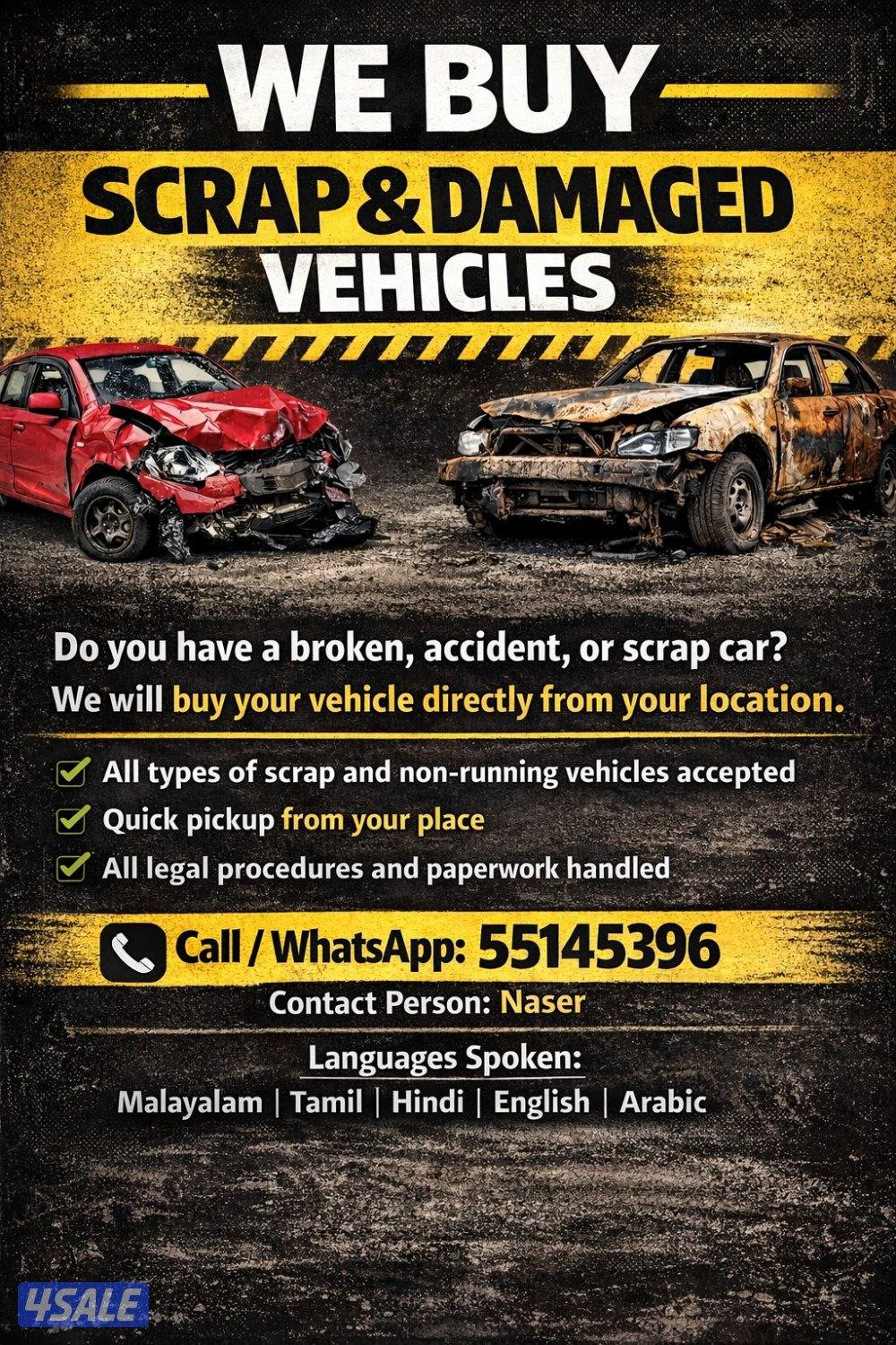 Cash for Scrap or unused Cars0