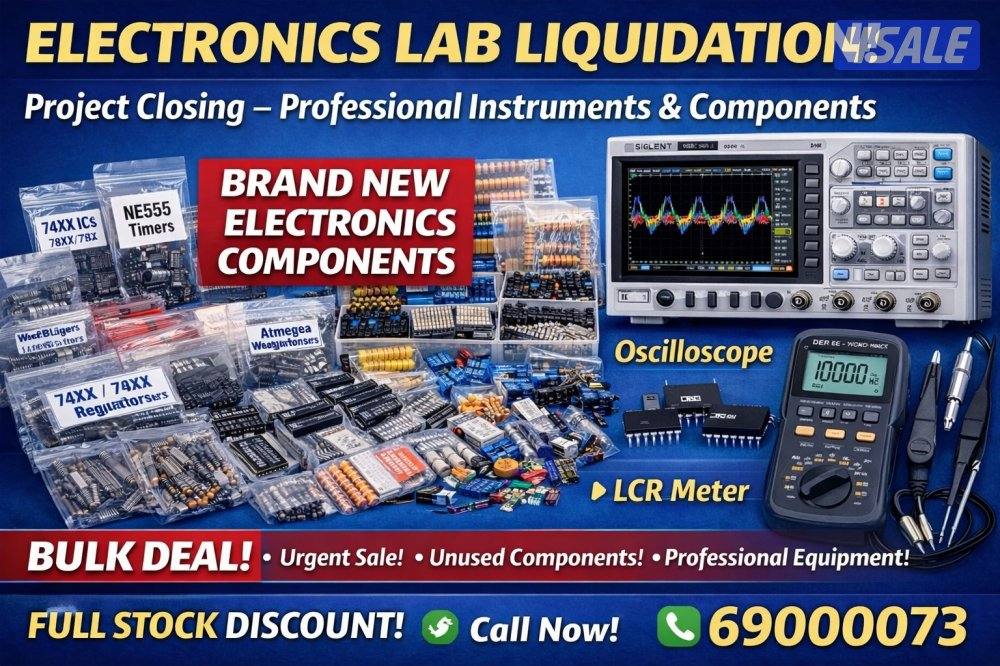 Electronics Lab Liquidation – Oscilloscope + LCR Meter + Components0