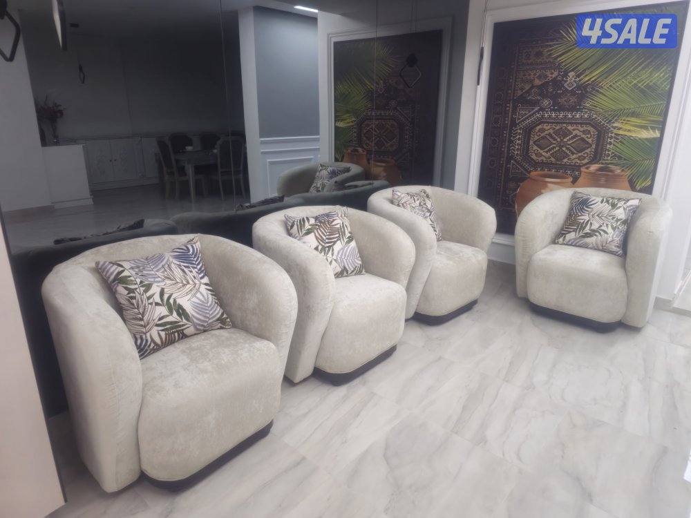 تفصيل كنبات وكراسي ملكيات وجلسات وتفصيل ستائر + يوجود سجاد قص بلمتر اف3