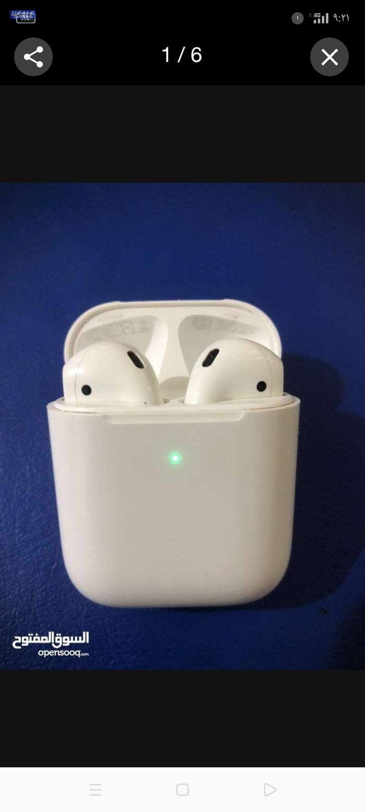 سماعه ابل 2 وايرليس أصلي فتنامي بحاله فوق الممتازه لم تستخدم0