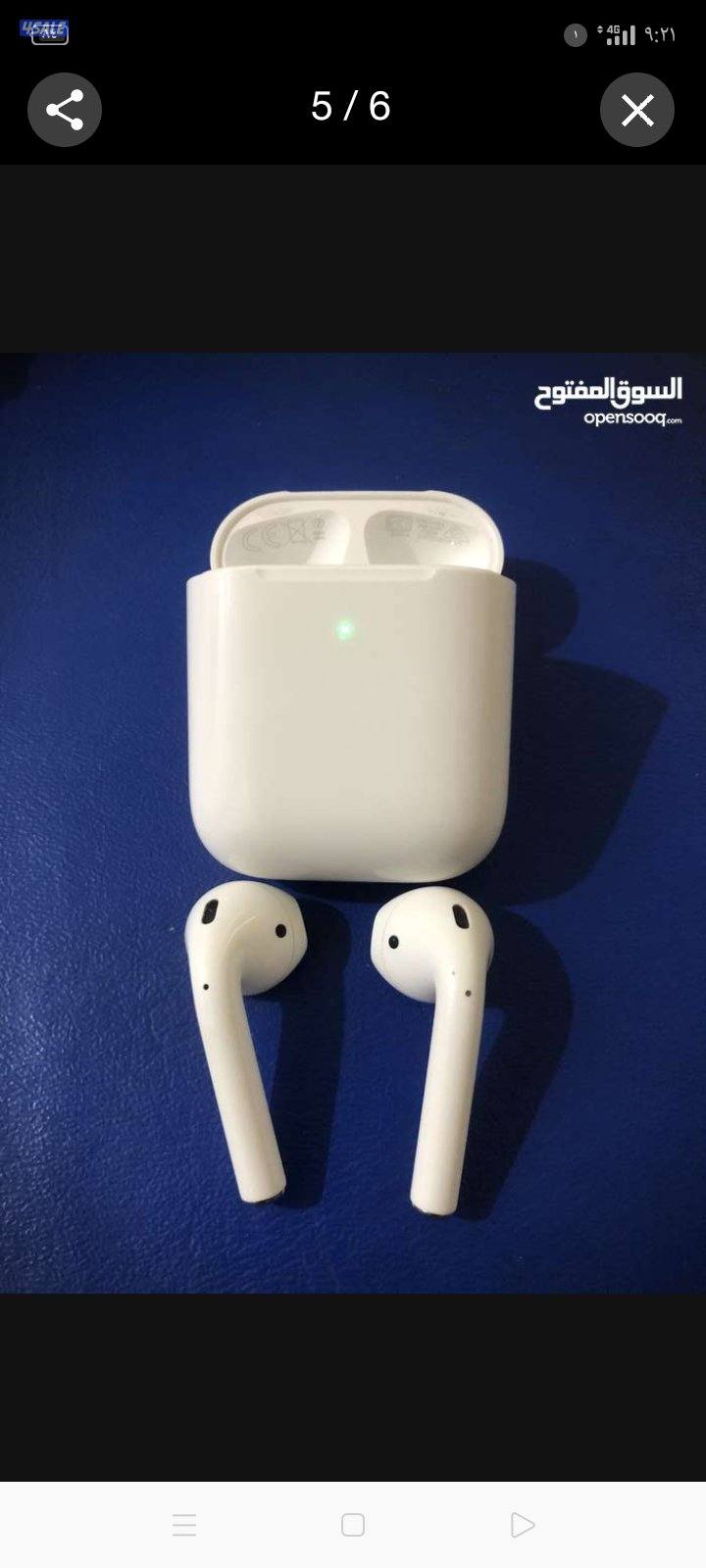 سماعه ابل 2 وايرليس أصلي فتنامي بحاله فوق الممتازه لم تستخدم1