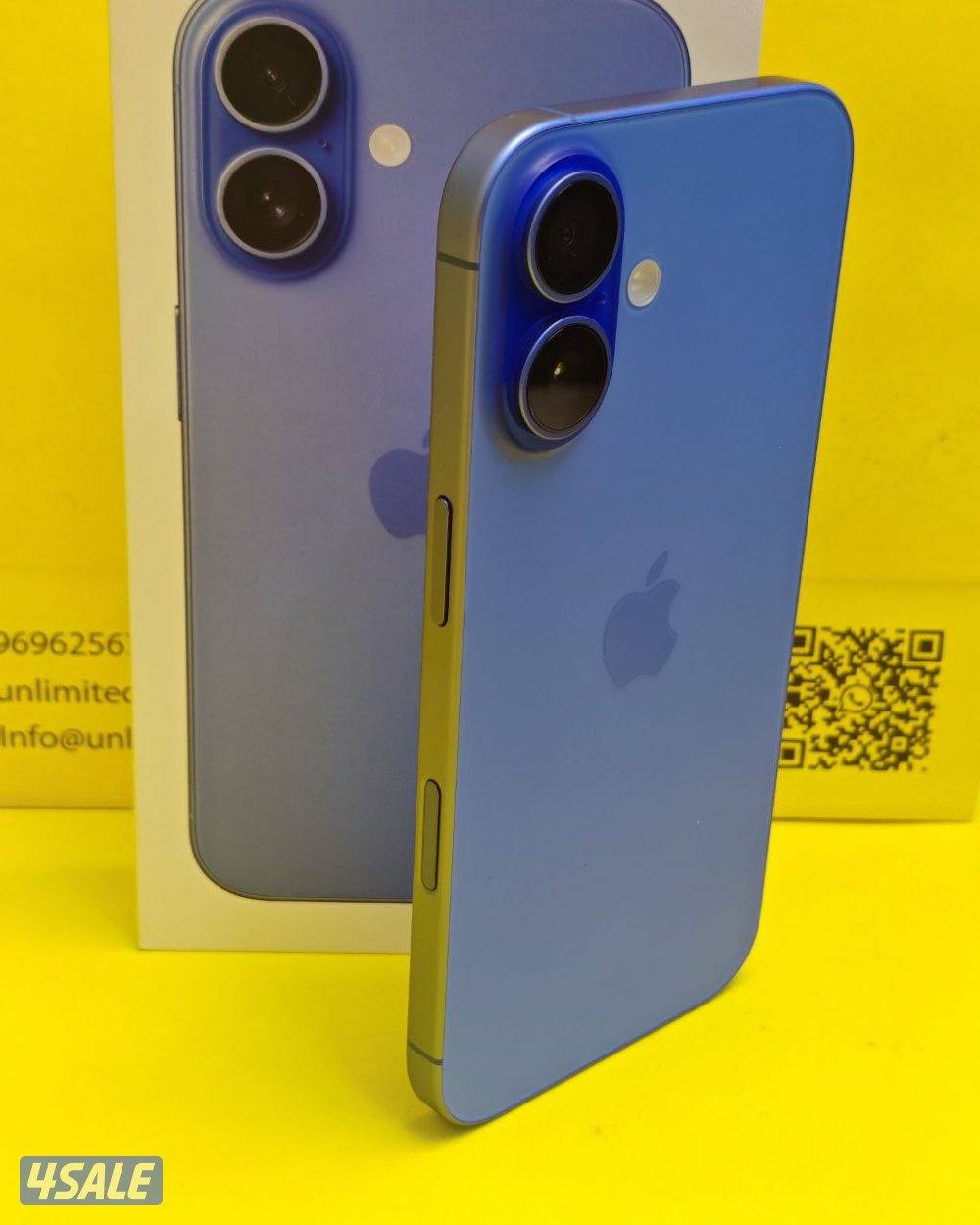 ايفون 16 – 128 جيجا أزرق الترامارين نسبة البطارية 100% مستعمل كالجديد2