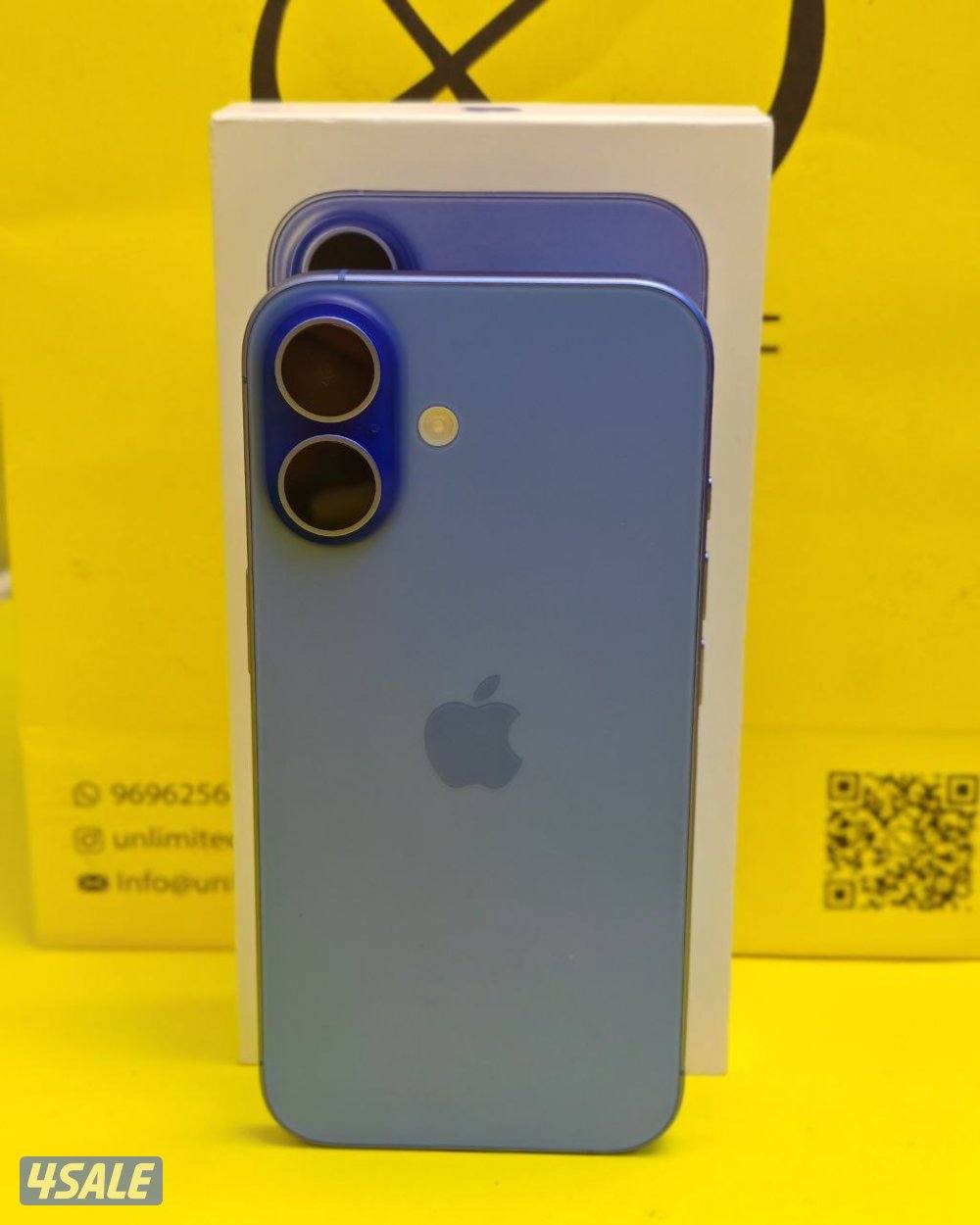 ايفون 16 – 128 جيجا أزرق الترامارين نسبة البطارية 100% مستعمل كالجديد6