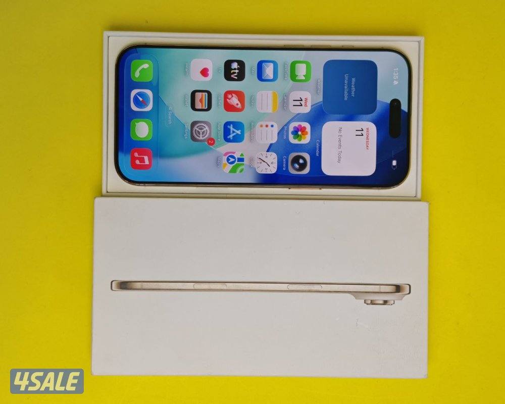 ايفون 17 اير – 512 جيجا – ذهبي فاتح نسبة البطارية 100% مستعمل كالجديد1