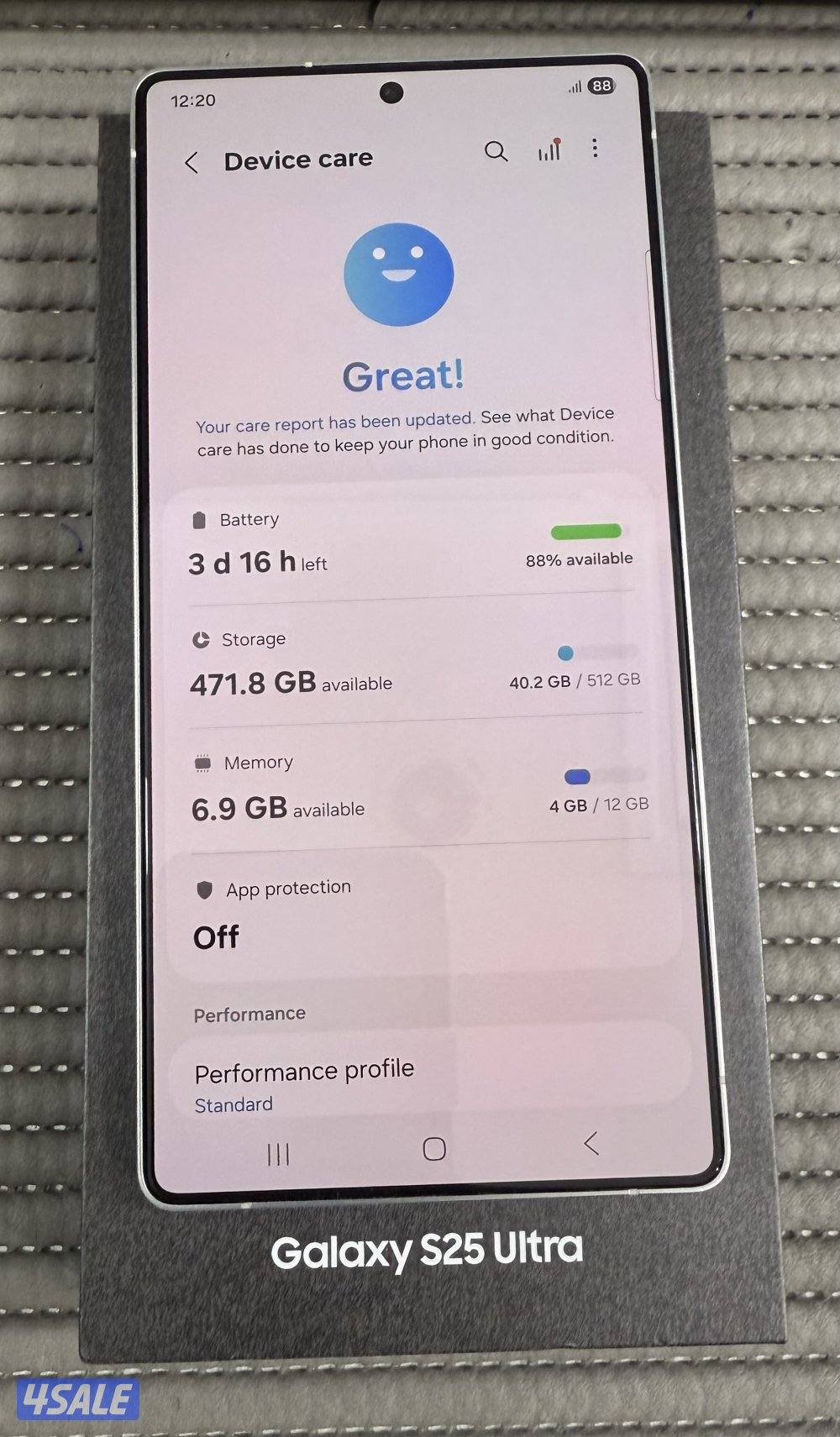 Samsung Galaxy S25Ultra 512GB Silver Blue Used.7