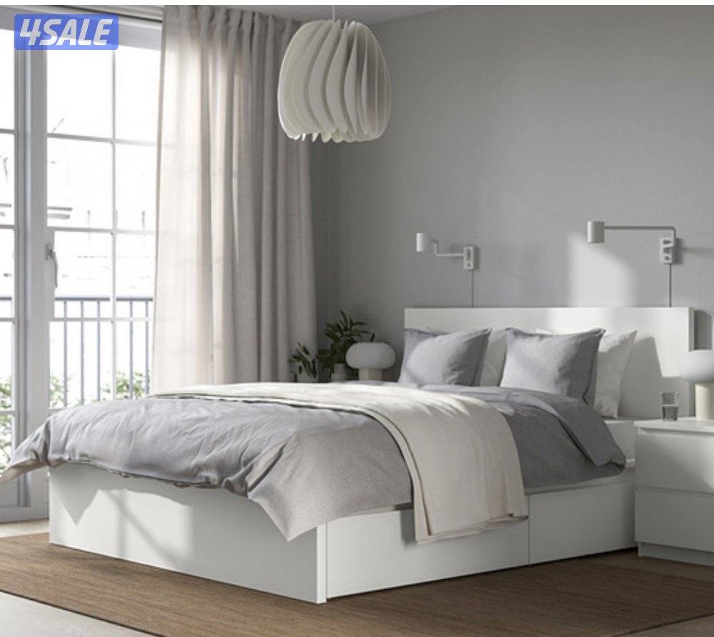 Ikea Bed frame + bed side table                           Bed =160*2005