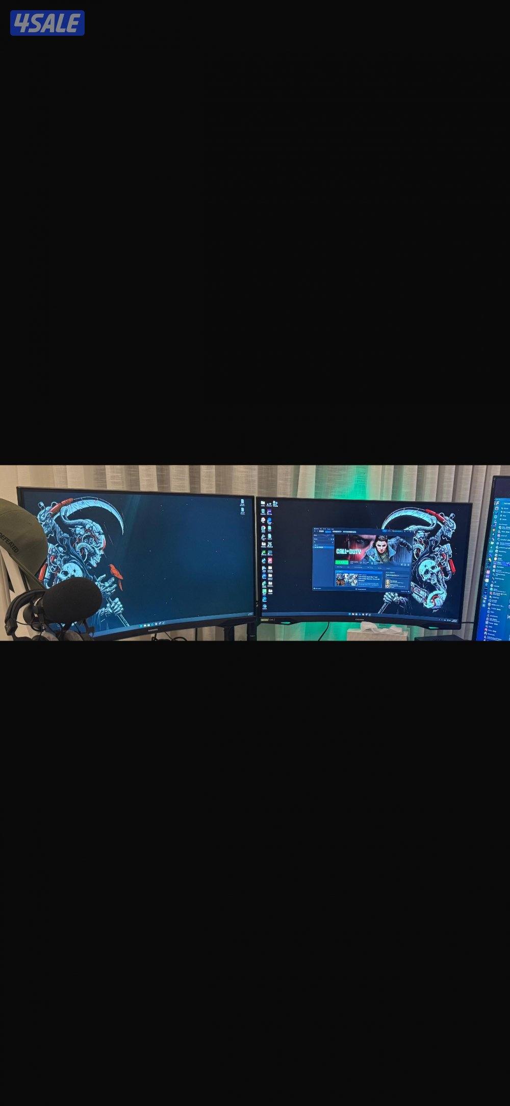 للبيع شاشتين samsung odyssey 2k0