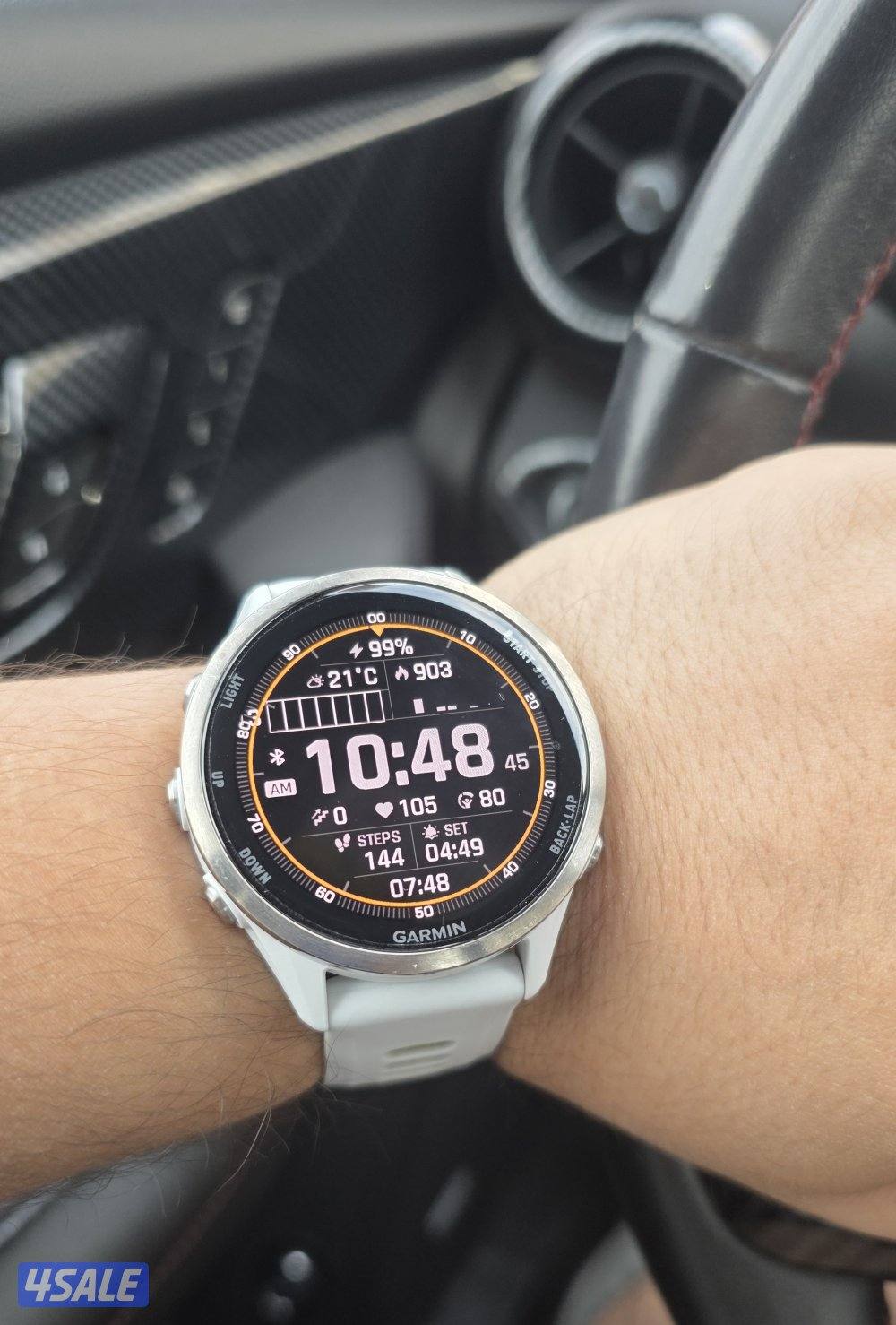 للبع ساعة قارمن فور رنر ابيض 970 Garmin FORERUNNER1