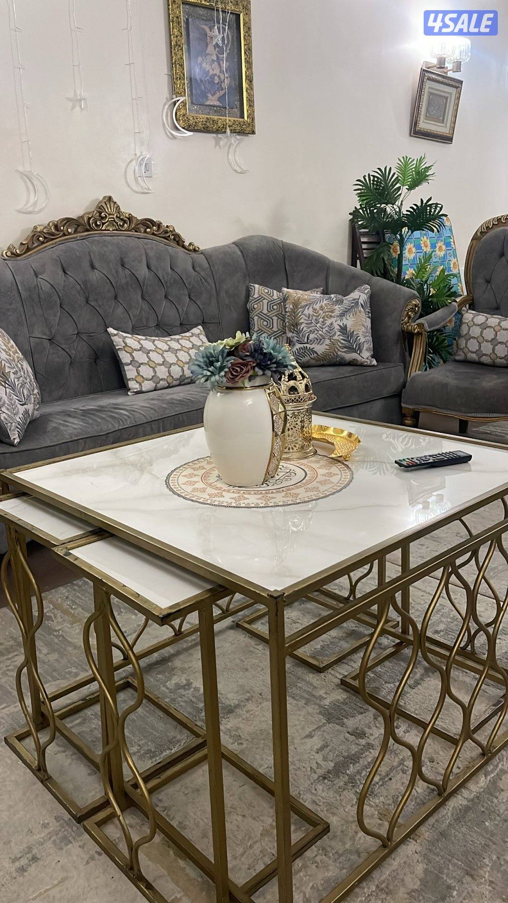 طقم كنب كامل مع طاولة الوسط2