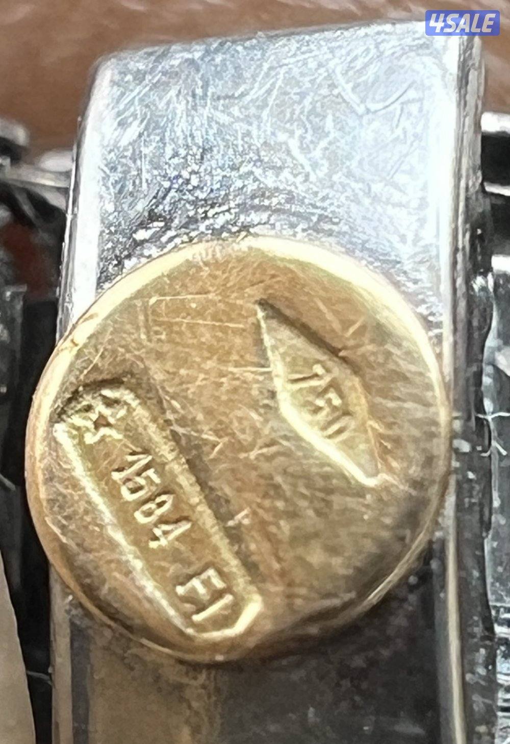 سوار نومينيشن إيطالي أصلي - ذهب 18K وأحجار أميثيست طبيعية0