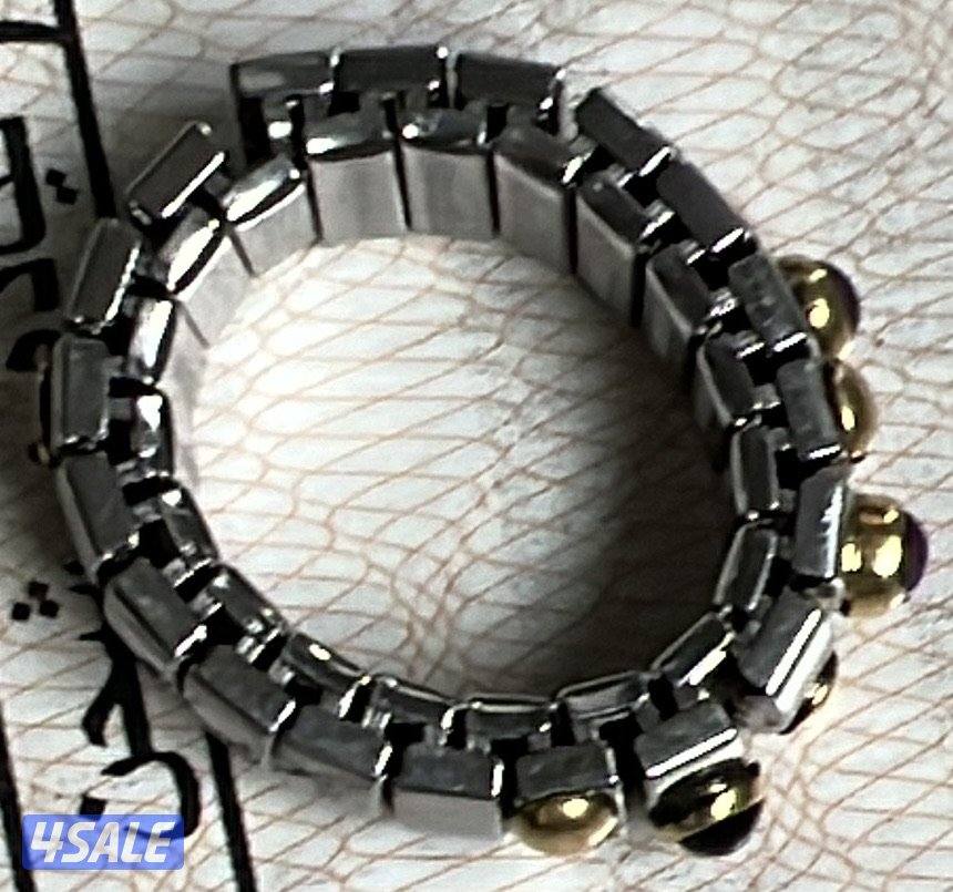 سوار نومينيشن إيطالي أصلي - ذهب 18K وأحجار أميثيست طبيعية4