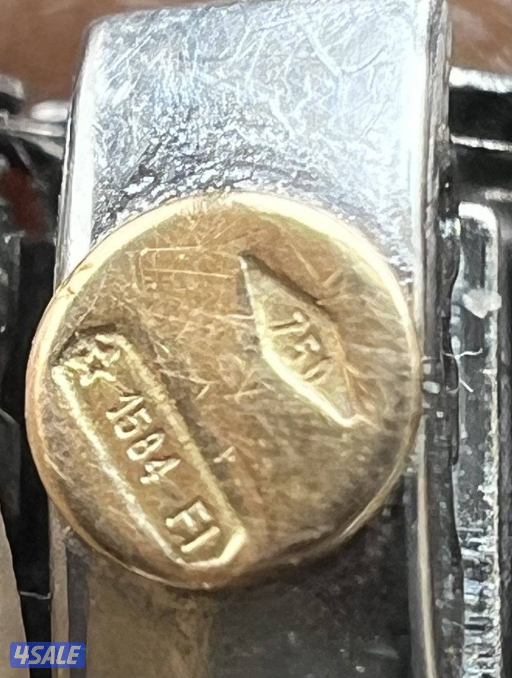 سوار نومينيشن إيطالي أصلي - ذهب 18K وأحجار أميثيست طبيعية7