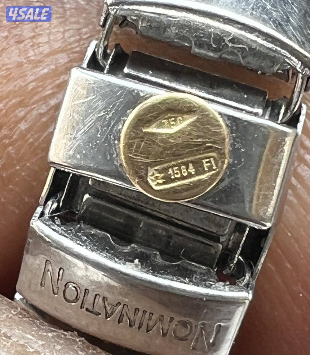 سوار نومينيشن إيطالي أصلي - ذهب 18K وأحجار أميثيست طبيعية12