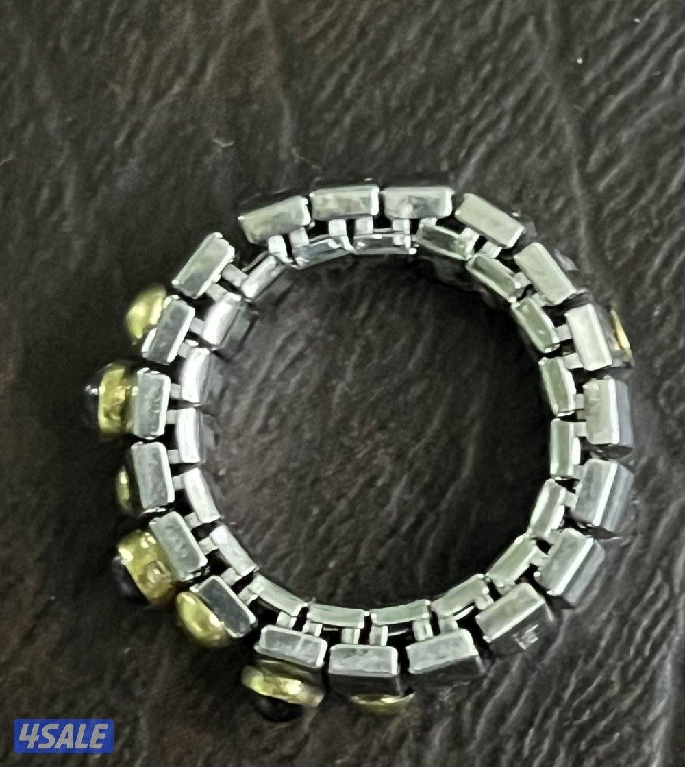 سوار نومينيشن إيطالي أصلي - ذهب 18K وأحجار أميثيست طبيعية11