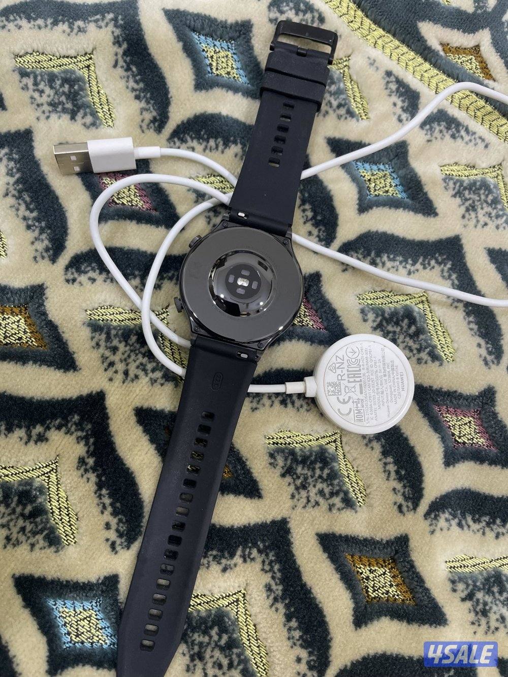 ساعة هواوي برو 2 نظيفة وشغالة تمام مقاس 46 مع واير الشحن الاصلي3