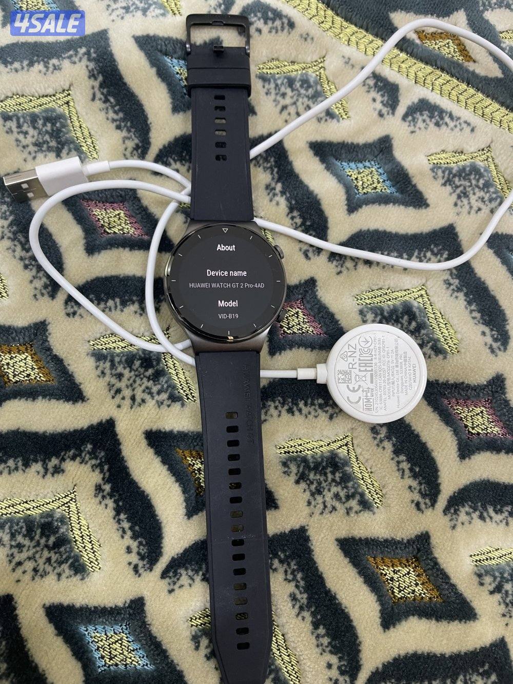ساعة هواوي برو 2 نظيفة وشغالة تمام مقاس 46 مع واير الشحن الاصلي7