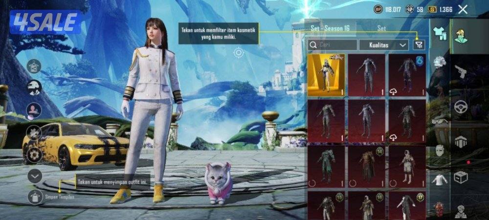 حسابات ببجي منوعه ~ بدلة القبطان وسياره سبورت👨🏻‍✈️🔥0