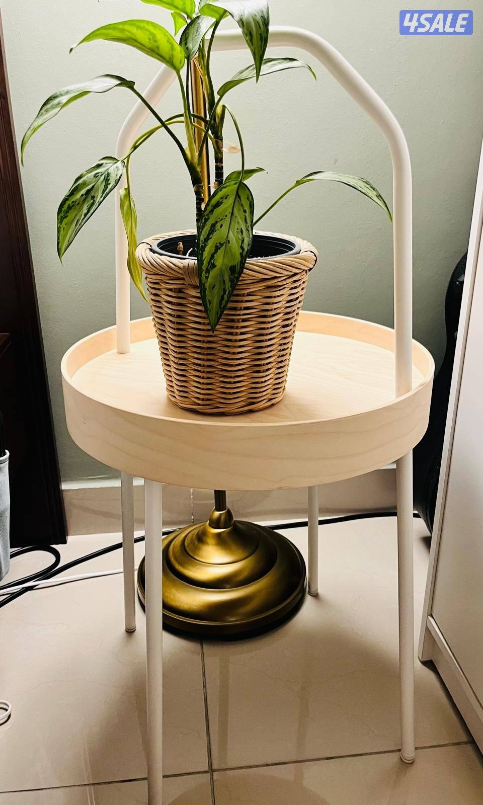 IKEA SIDE TABLE AND PLANT STAND0