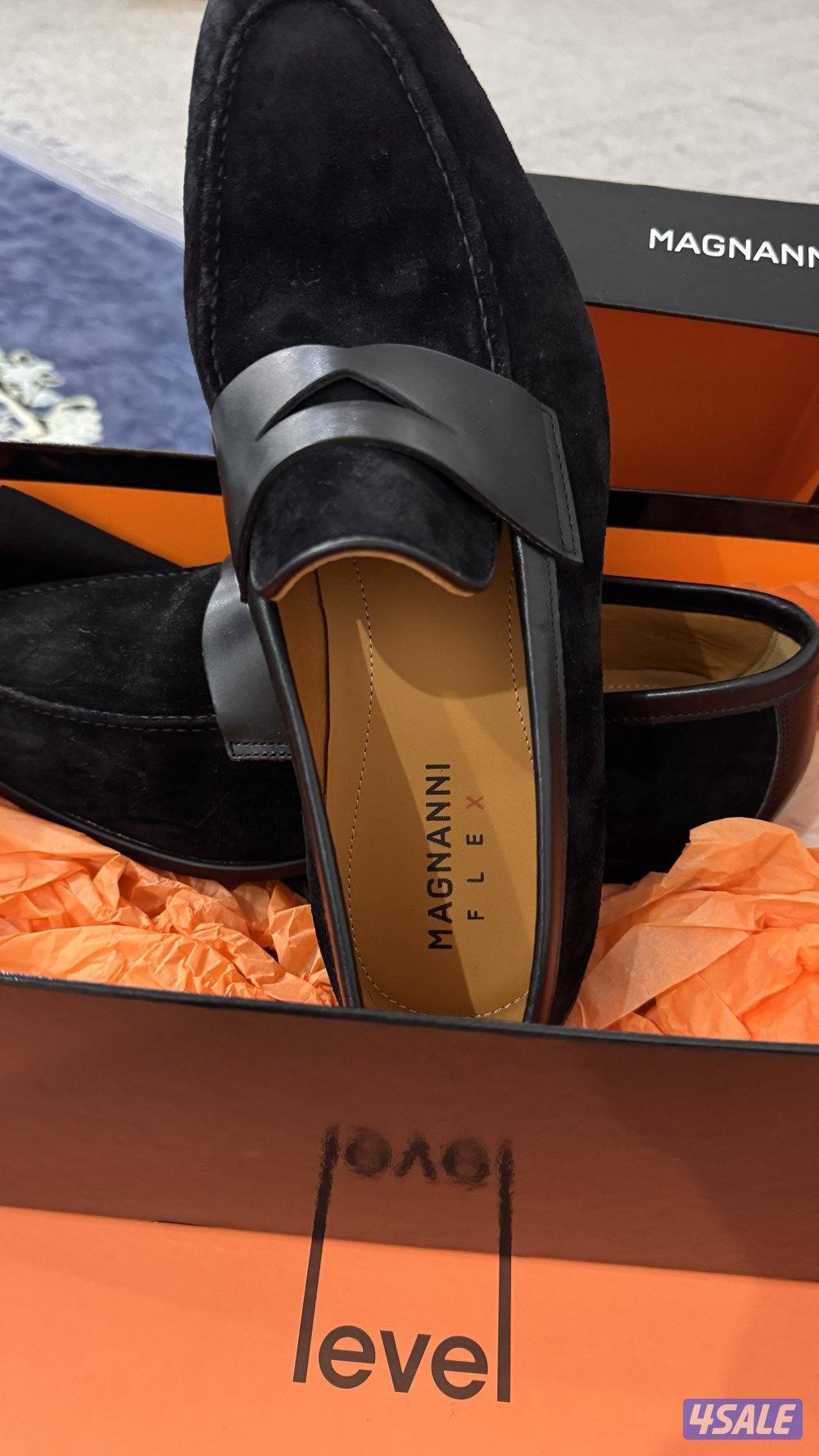 جوتي رجالي براند level  اسود مخملي5