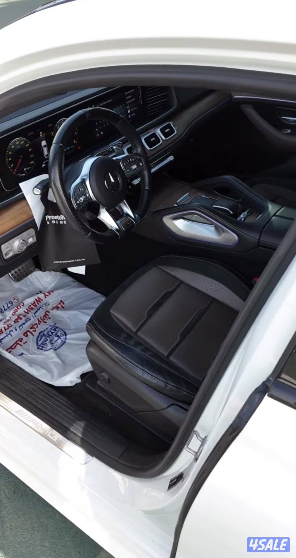 للبيع مرسيدس Gle53 - 2022 ابيض مطفي صبغ الوكالة بالكامل - شرط الفحص2