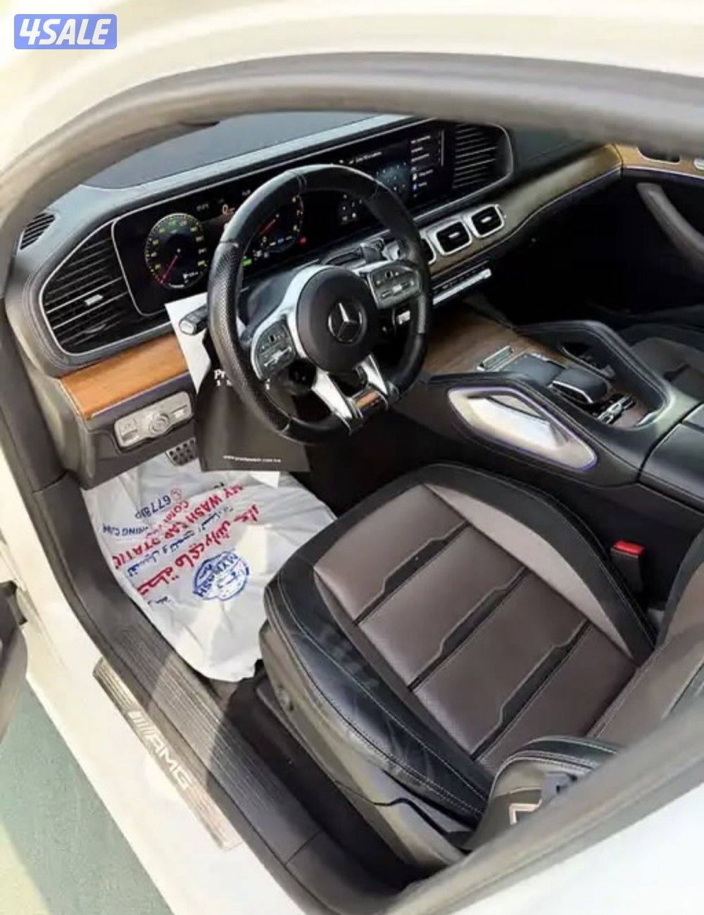 للبيع مرسيدس Gle53 - 2022 ابيض مطفي صبغ الوكالة بالكامل - شرط الفحص6