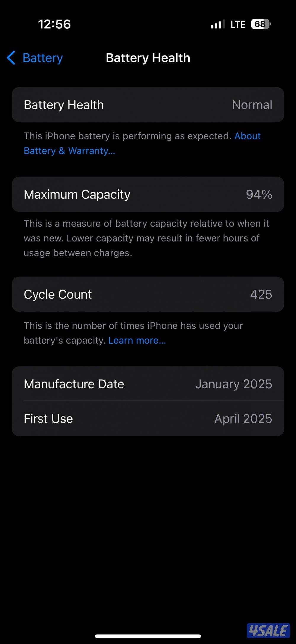 Iphone 16 pro 256GB desert titanium 94% battery health0