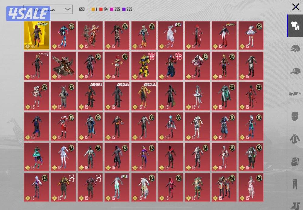 للبيع على السوم ببجي عالمية 302 ميثك و77 سلاح4