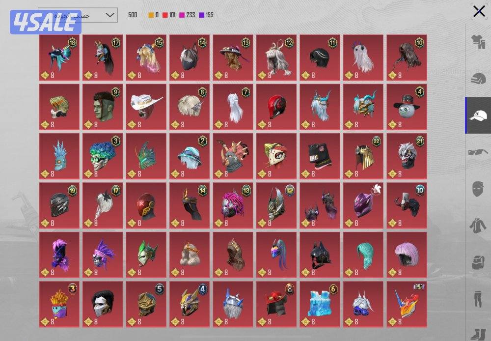 للبيع على السوم ببجي عالمية 302 ميثك و77 سلاح5