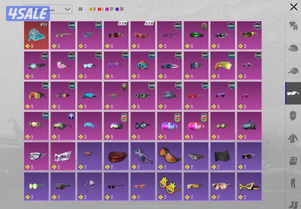 للبيع على السوم ببجي عالمية 302 ميثك و77 سلاح10