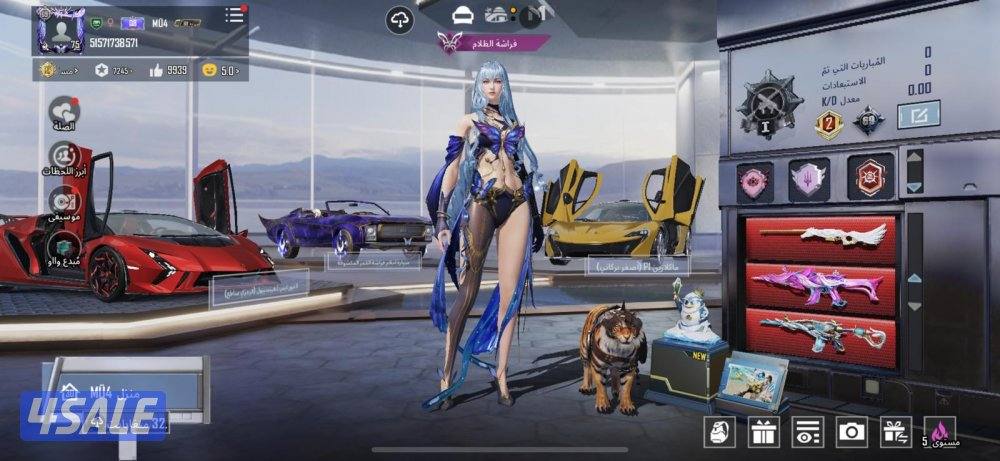 حساب ببجي ليفل ٧٥0