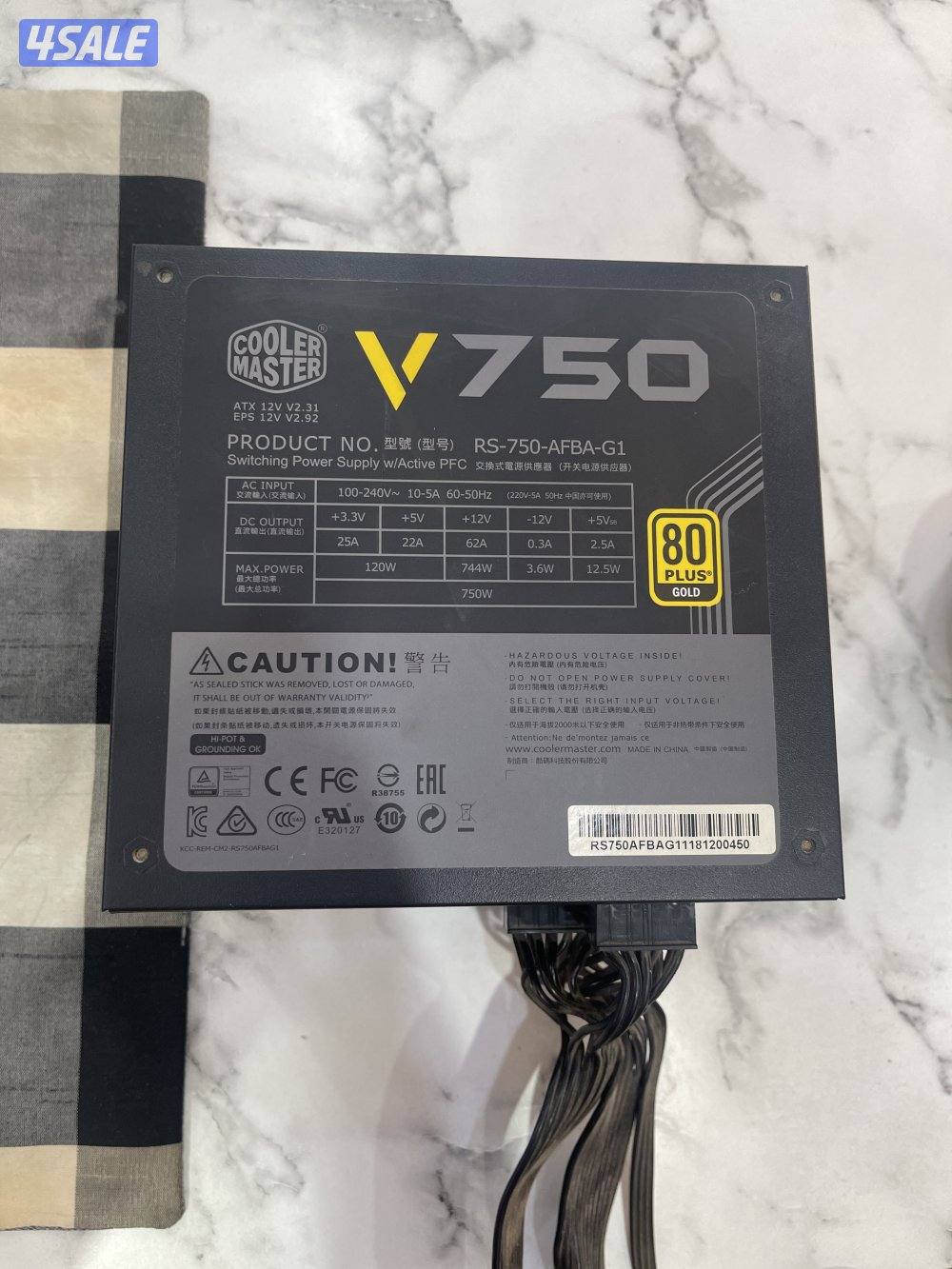 Cooler Master V750 Power Supply 80+ Gold Fully Modular0