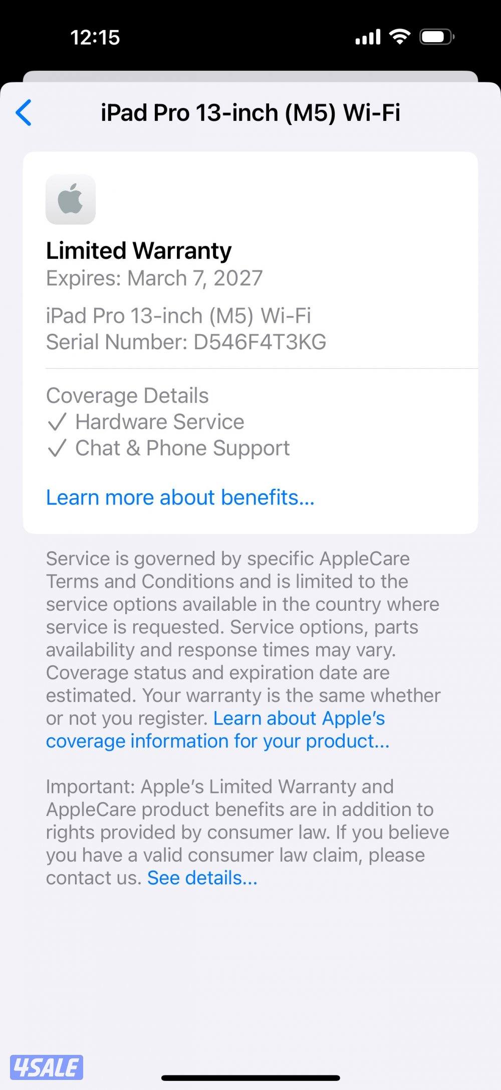 Apple iPad Pro 13” M5 256GB Wifi space Black 1 day Used Only.9