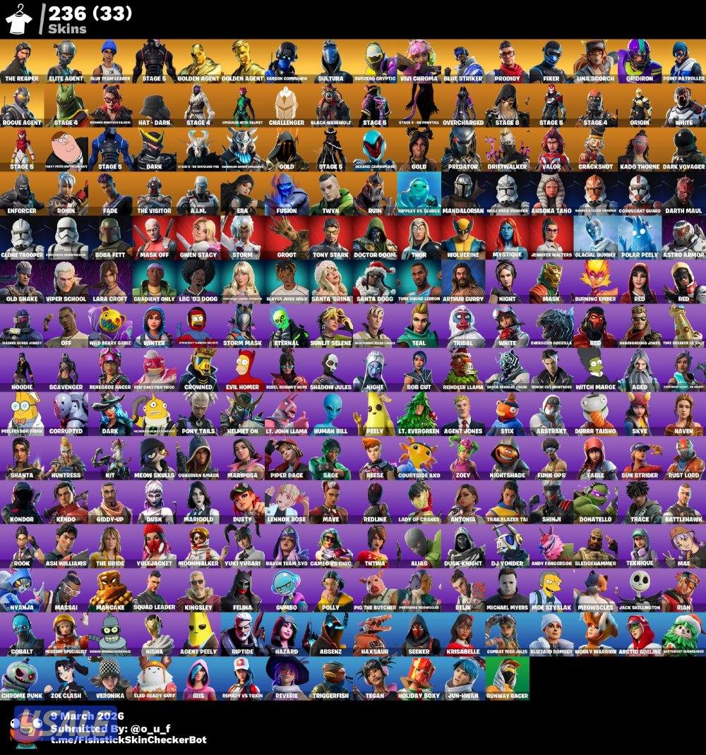 حساب فورت نايت نادر🔥✅1