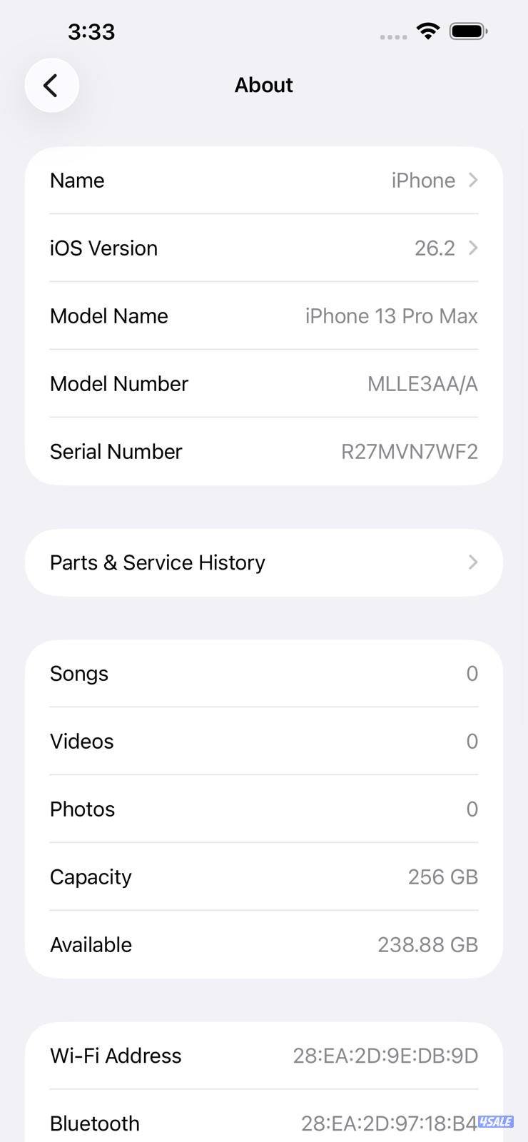 ايفون 13 برو ماكس – 256 جيجا – أزرق – البطارية 77% مستعمل كالجدد10