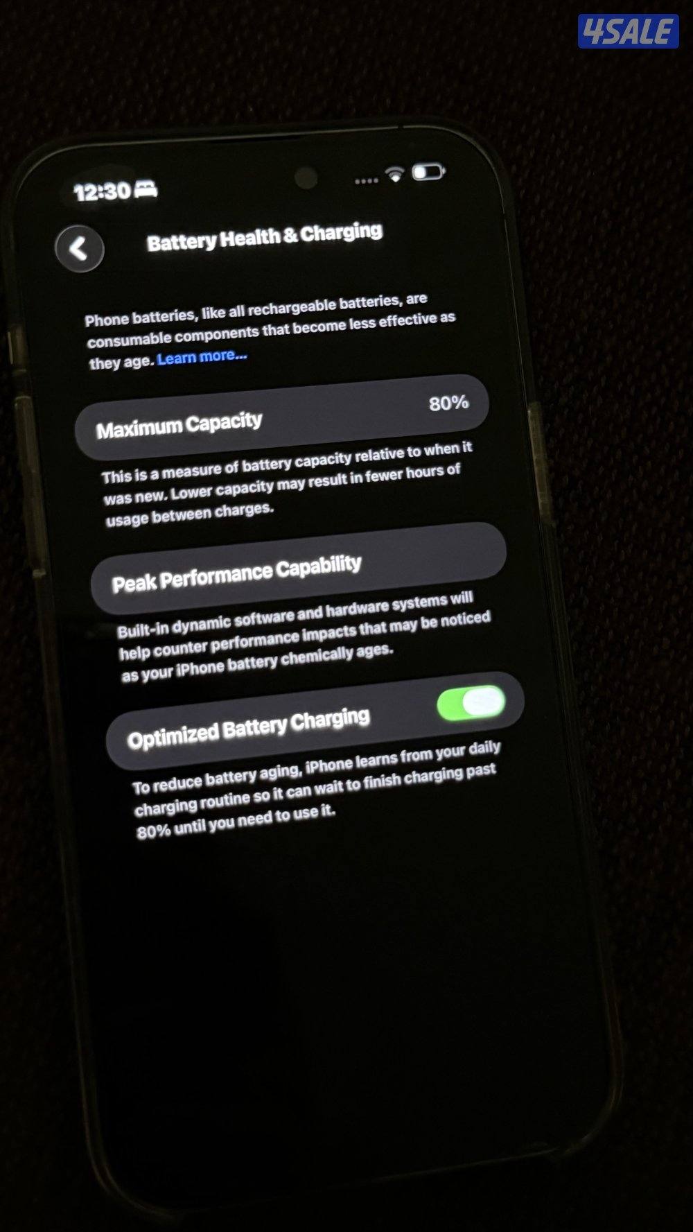 iPhone 14 Pro Max battery health 80%3