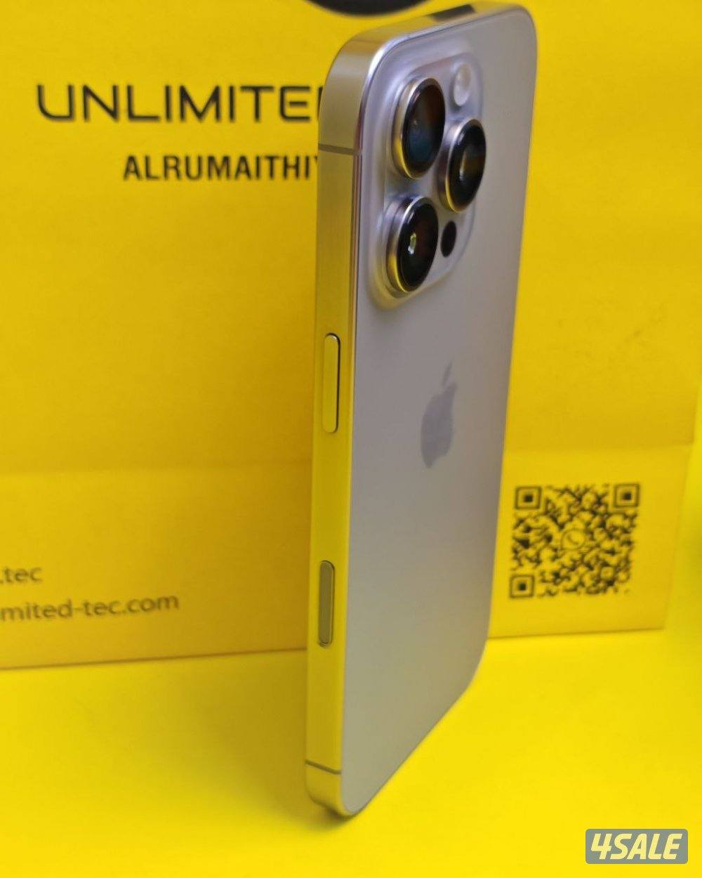 ايفون 16 برو – 512 جيجا – تيتانيوم طبيعي – نسبة البطارية 95% – مستعمل2