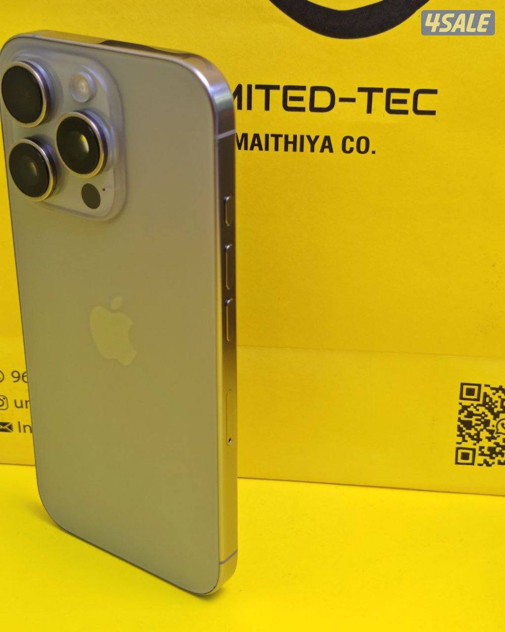 ايفون 16 برو – 512 جيجا – تيتانيوم طبيعي – نسبة البطارية 95% – مستعمل3