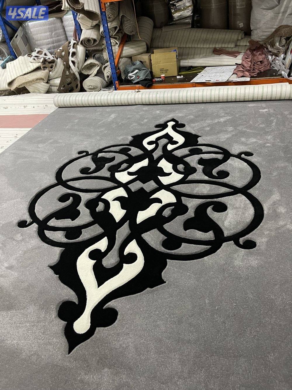 تركيب زل تركي مشجر وساده مع نقشات حفر يدوي حسب الطلب1