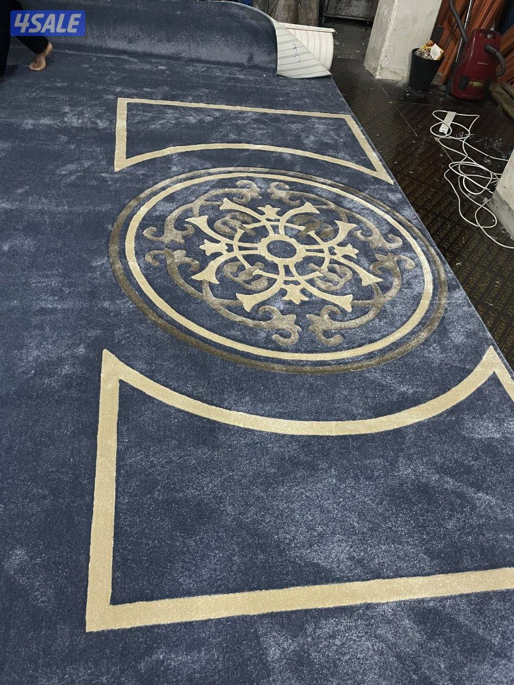 تركيب زل تركي مشجر وساده مع نقشات حفر يدوي حسب الطلب8