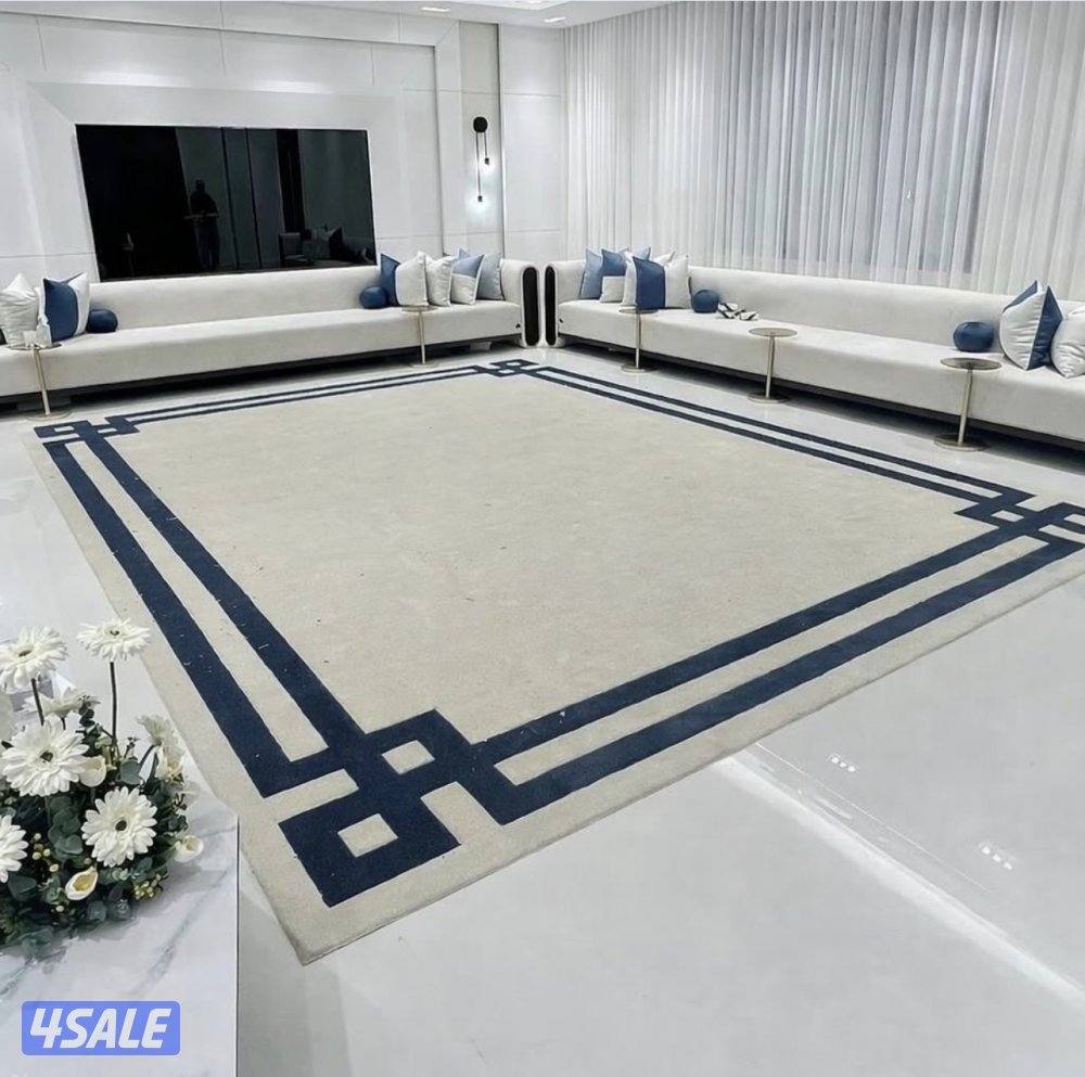 تركيب زل تركي مشجر وساده مع نقشات حفر يدوي حسب الطلب12